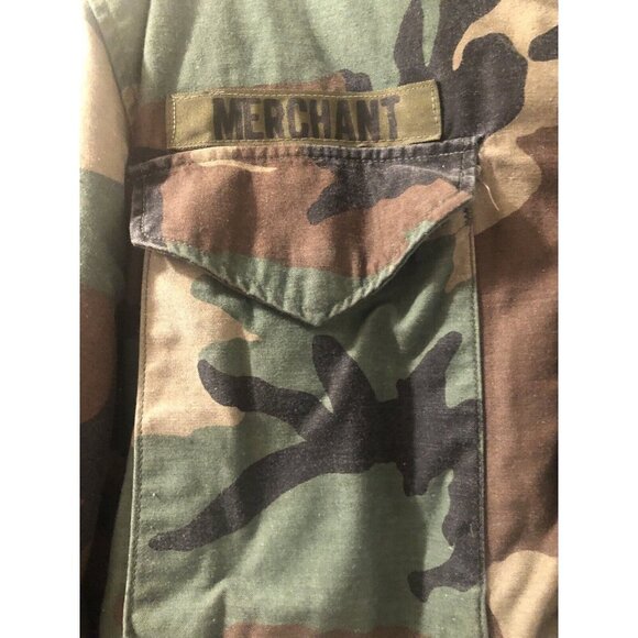 US Army Field Jacket Small Woodland Camo Cold Weather 8415-01-099-7831 + Liner - Picture 5 of 16